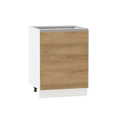 Inselschrank ADAMA - Breite 60 cm, Hickory natur/weiß, Beine 10 cm