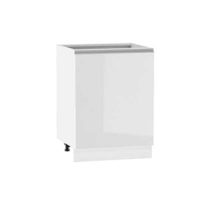 Inselschrank ADAMA - Breite 60 cm, weiß glänzend / weiß, Beine 10 cm
