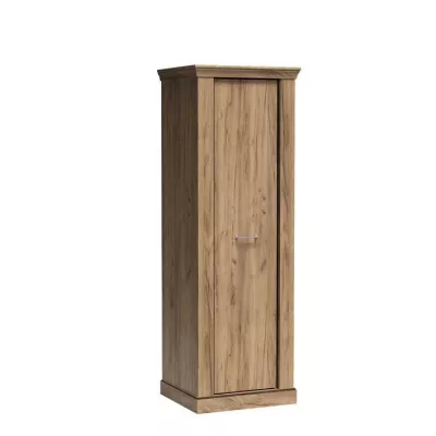 Kleiderschrank AILISH mit einer Tür – Breite 67 cm, goldfarbene Kraft-Eiche