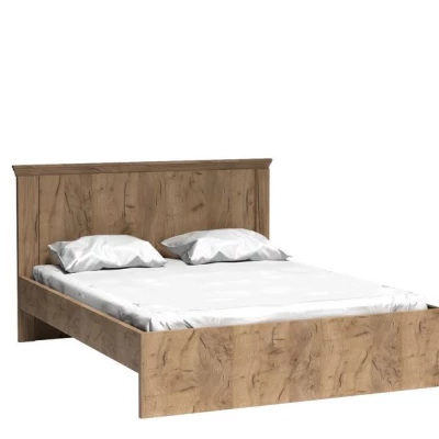 Doppelbett AILISH - 160x200, Kraftpapier Goldene Eiche