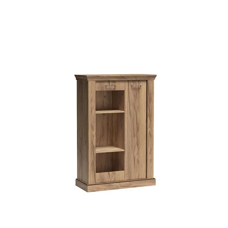 Niedrige Vitrine AILISH - Kraft-Goldeiche