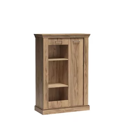 Niedrige Vitrine AILISH - Kraft-Goldeiche