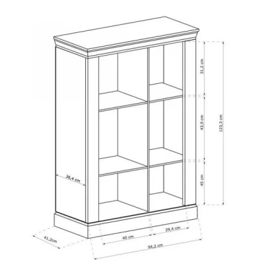 Niedrige Vitrine AILISH - Kraft-Goldeiche