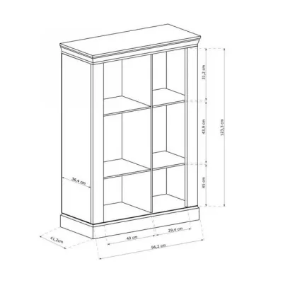 Niedrige Vitrine AILISH - Kraft-Goldeiche