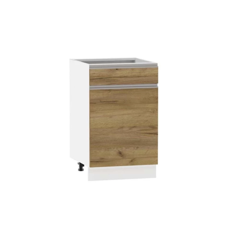 Kombi-Unterschrank ADAMA – Breite 50 cm, Craft Eiche Gold/Weiß, Beine 15 cm