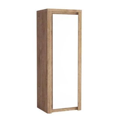 Einflügeliger Kleiderschrank DORITH – Breite 73 cm, Ribbeck-Eiche / Weiß