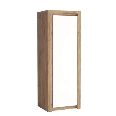 Einflügeliger Kleiderschrank DORITH – Breite 73 cm, Ribbeck-Eiche / Weiß