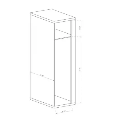 Kleiderschrank ANNELISA mit einer Tür – Breite 57 cm, Ribbeck-Eiche