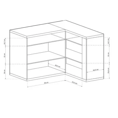 ANNELISA Eckkommode - Ribbeck Eiche