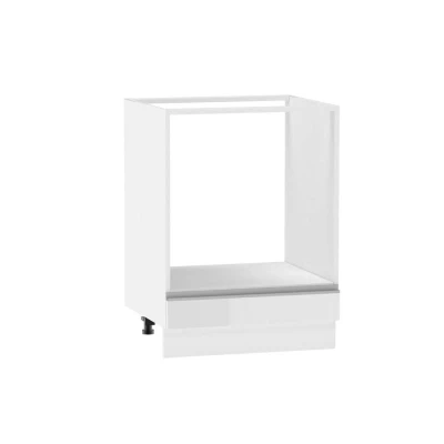 Schrank für Einbaubackofen ADAMA - Breite 60 cm, weiß glänzend/weiß, Beine 15 cm