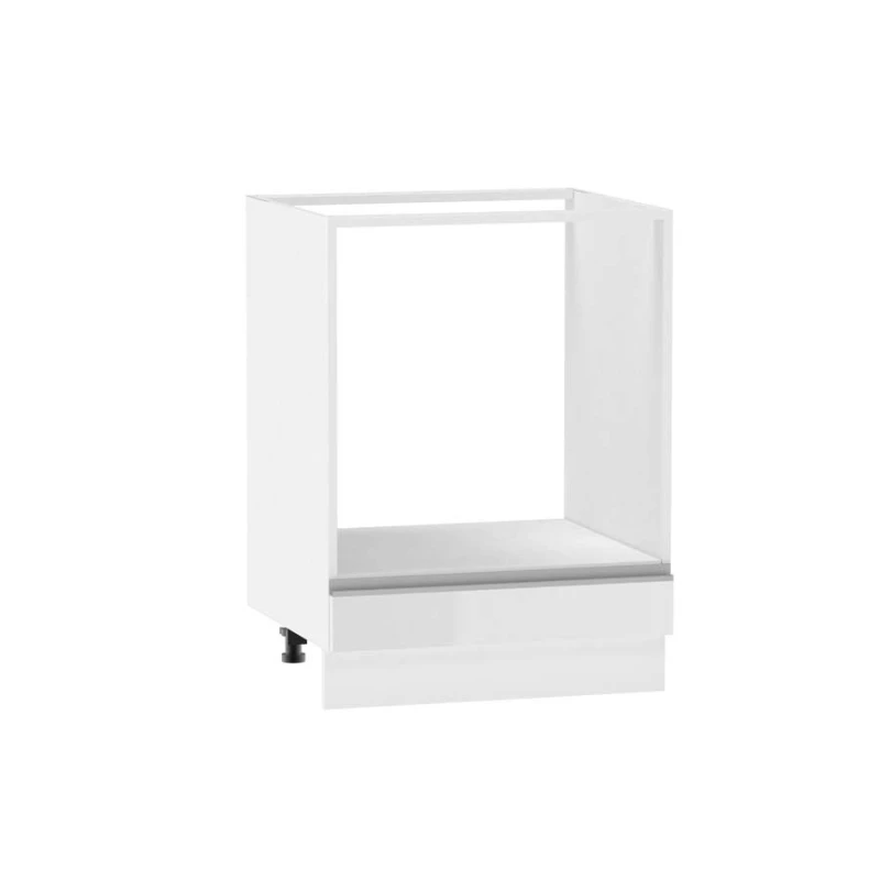 Schrank für Einbaubackofen ADAMA - Breite 60 cm, weiß glänzend/weiß, Beine 15 cm