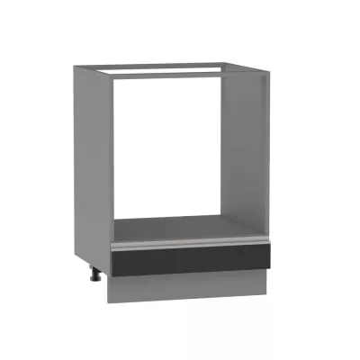 Schrank für Einbaubackofen ADAMA - Breite 60 cm, schwarz/grau, Beine 10 cm