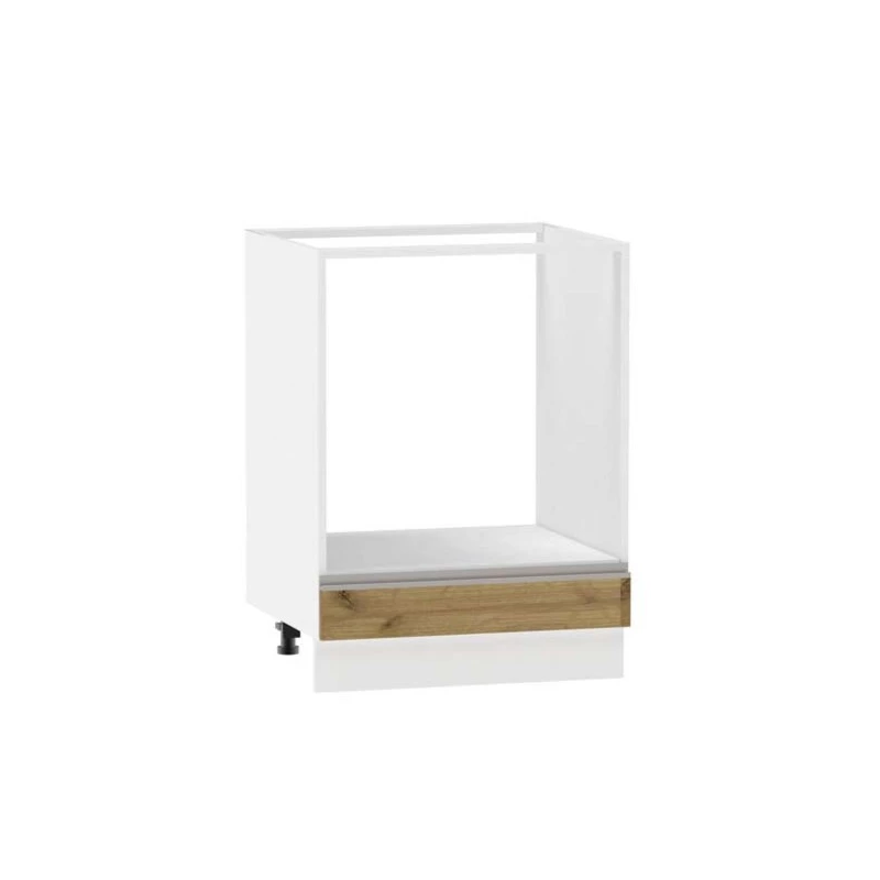Unterschrank für Einbaubackofen ADAMA - Breite 60 cm, Craft Eiche gold/weiß, Füße 15 cm