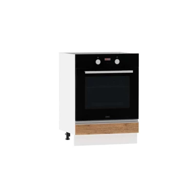 Unterschrank für Einbaubackofen ADAMA - Breite 60 cm, Craft Eiche gold/weiß, Füße 15 cm