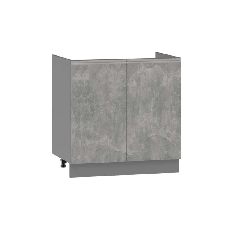 ADAMA Waschbeckenunterschrank - Breite 80 cm, Atelierbeton hell/grau, Beine 15 cm