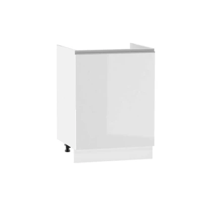 ADAMA Waschbeckenunterschrank - Breite 60 cm, weiß glänzend / weiß, Beine 10 cm
