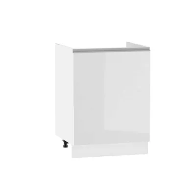 ADAMA Waschbeckenunterschrank - Breite 60 cm, weiß glänzend / weiß, Beine 10 cm
