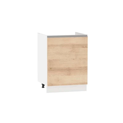 ADAMA Waschbeckenunterschrank - Breite 60 cm, Artisan-Buche/Weiß, Beine 10 cm