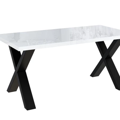 Couchtisch EMIL 2 - glänzend weiß