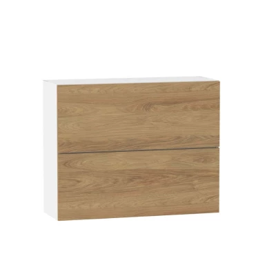 Zweitüriger Hängeschrank ADAMA – Breite 90 cm, Hickory natur/weiß
