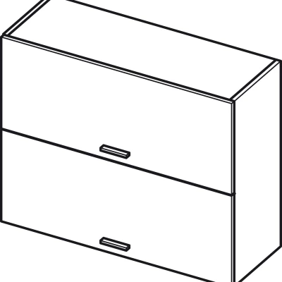 Zweitüriger Hängeschrank ADAMA – Breite 90 cm, Beton Atelier hell/grau