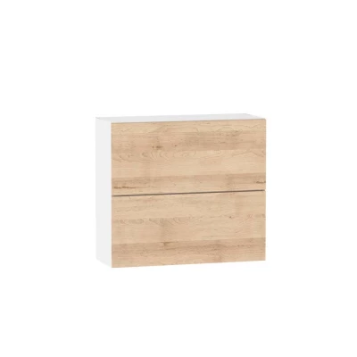 Zweitüriger Hängeschrank ADAMA – Breite 80 cm, Artisan-Buche/Weiß