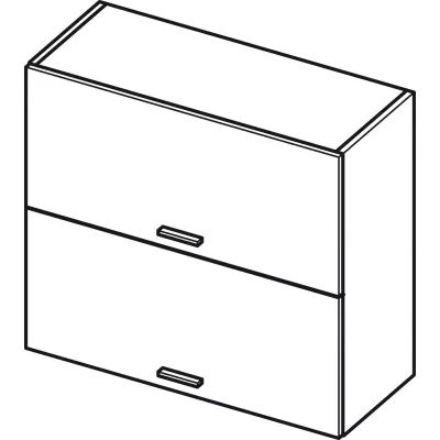 Zweitüriger Hängeschrank ADAMA – Breite 60 cm, Hickory natur/weiß