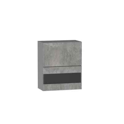 Glasaufsatzvitrine ADAMA - Breite 60 cm, Beton Atelier hell/grau