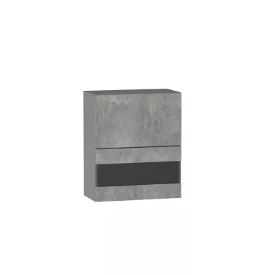 Glasaufsatzvitrine ADAMA - Breite 60 cm, Beton Atelier hell/grau