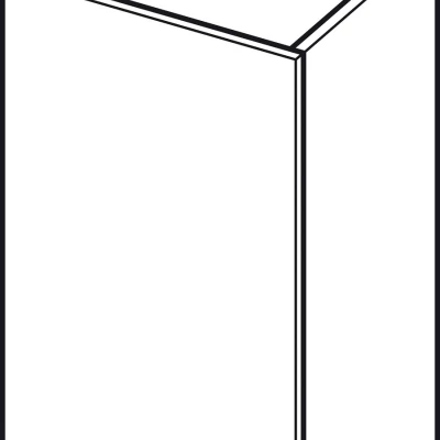 Küchenoberschrank ADAMA - Breite 40 cm, Hochglanzgrau/Grau