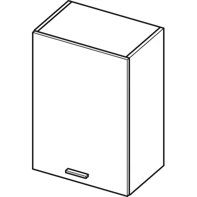 Küchenoberschrank ADAMA - Breite 50 cm, Hochglanzgrau/Grau