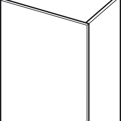 Küchenoberschrank ADAMA - Breite 50 cm, Hochglanzweiß / Weiß
