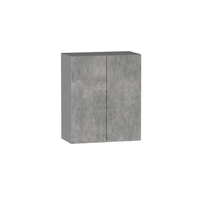 Oberer zweitüriger Schrank ADAMA – Breite 60 cm, Beton Atelier hell/grau