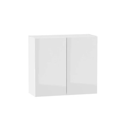 Küchenoberschrank ADAMA - Breite 80 cm, Hochglanzweiß / Weiß