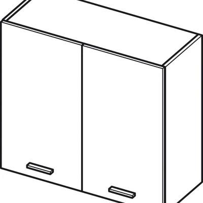 Küchenoberschrank ADAMA - Breite 80 cm, schwarz/grau