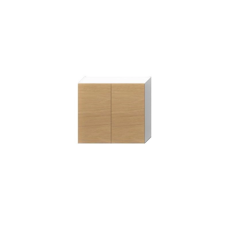 Oberschrank mit ADAMA Abtropffläche - Breite 80 cm, Hickory natur / weiß