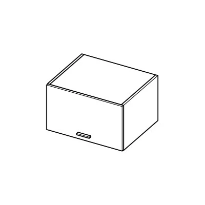 ADAMA Küchenwandschrank - Breite 45 cm, Hochglanzgrau/Grau