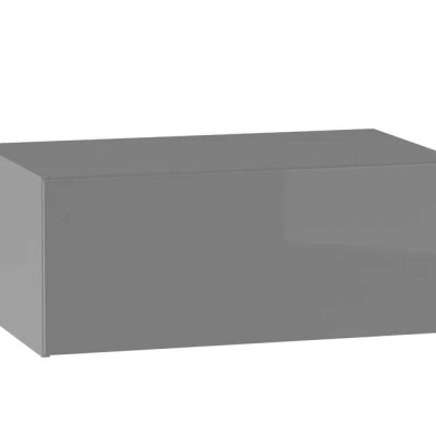 ADAMA Küchenwandschrank - Breite 90 cm, Hochglanzgrau/Grau