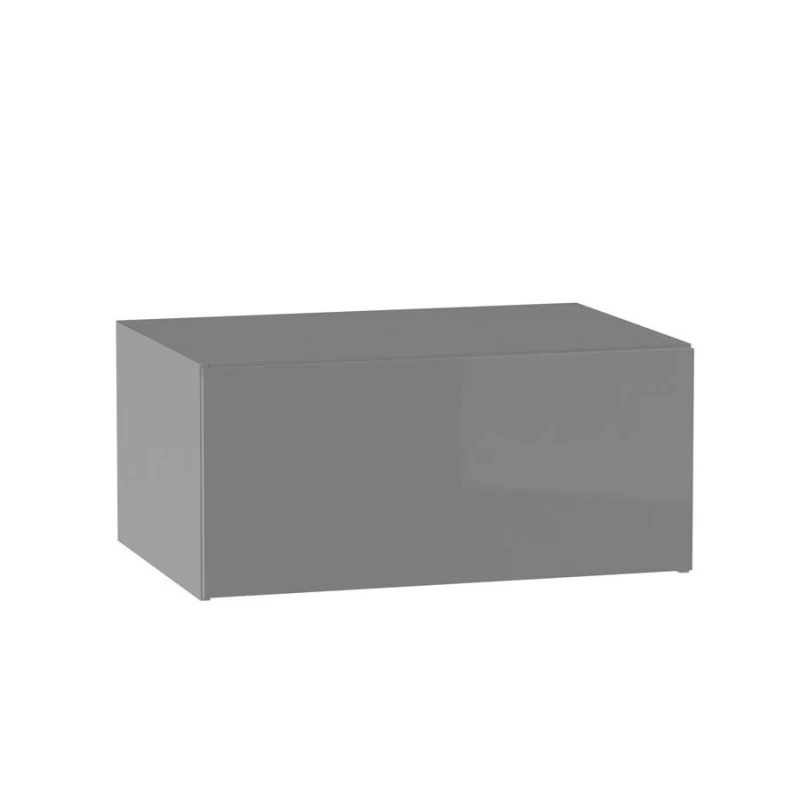 ADAMA Küchenwandschrank - Breite 80 cm, Hochglanzgrau/Grau