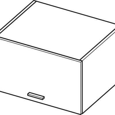 ADAMA Küchenwandschrank - Breite 50 cm, Weiß Hochglanz / Weiß