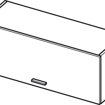ADAMA hängender Küchenschrank - Breite 90 cm, schwarz/grau