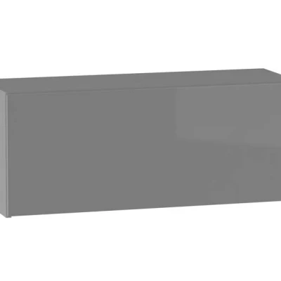 ADAMA hängender Küchenschrank - Breite 90 cm, Hochglanzgrau/Grau