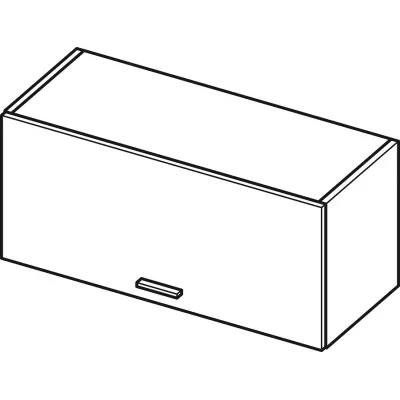 ADAMA hängender Küchenschrank - Breite 80 cm, schwarz/grau