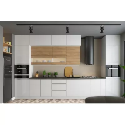 ADAMA Küchen-Hängeschrank - Breite 80 cm, Weiß glänzend / Weiß