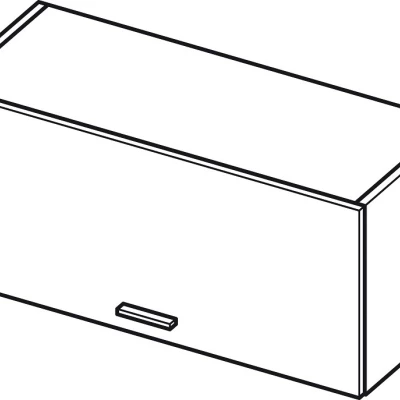ADAMA Küchen-Hängeschrank - Breite 80 cm, Atelierbeton hell/grau