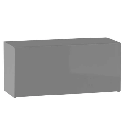 ADAMA hängender Küchenschrank - Breite 80 cm, Hochglanzgrau/Grau