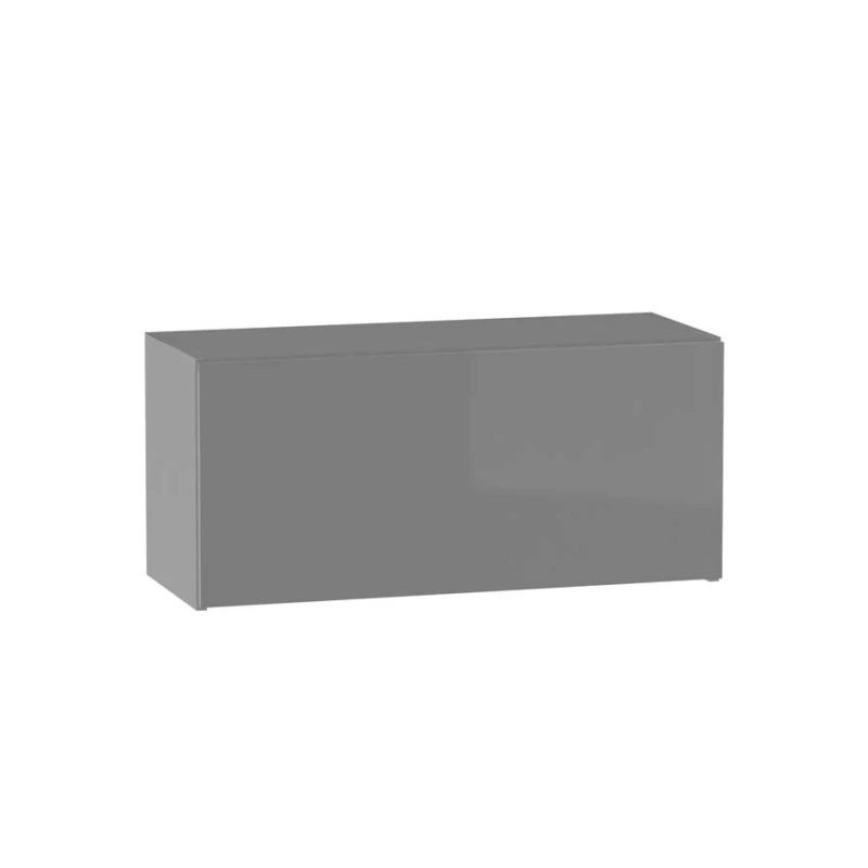 ADAMA hängender Küchenschrank - Breite 80 cm, Hochglanzgrau/Grau