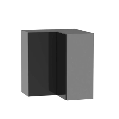 Kücheneckschrank ADAMA - Breite 65 cm, schwarz/grau