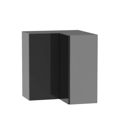 Kücheneckschrank ADAMA - Breite 65 cm, schwarz/grau
