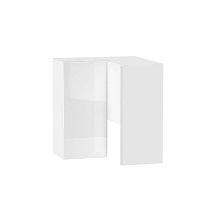 Kücheneckschrank ADAMA - Breite 65 cm, Weiß Hochglanz/Weiß